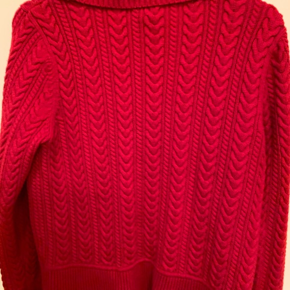 Talbots Shawl Collar Wool-Blend Open Front Cardigan - Picture 3 of 3